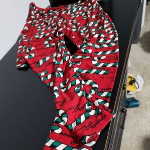 Lularoe Candy Cane Leggings Tall and Curvy